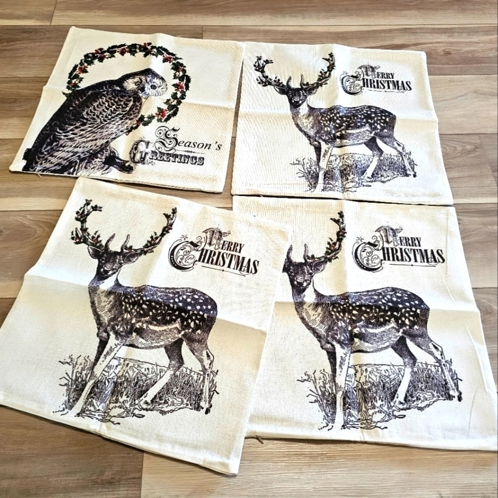 * Christmas Wreath Throw Pillow Covers